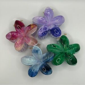 Choose 2 - Colorful Flower-Shaped Hair Claws